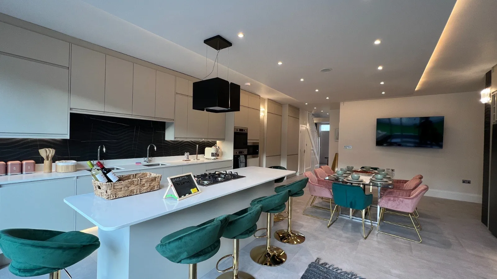 Finished kitchen cabinetry and appliances
