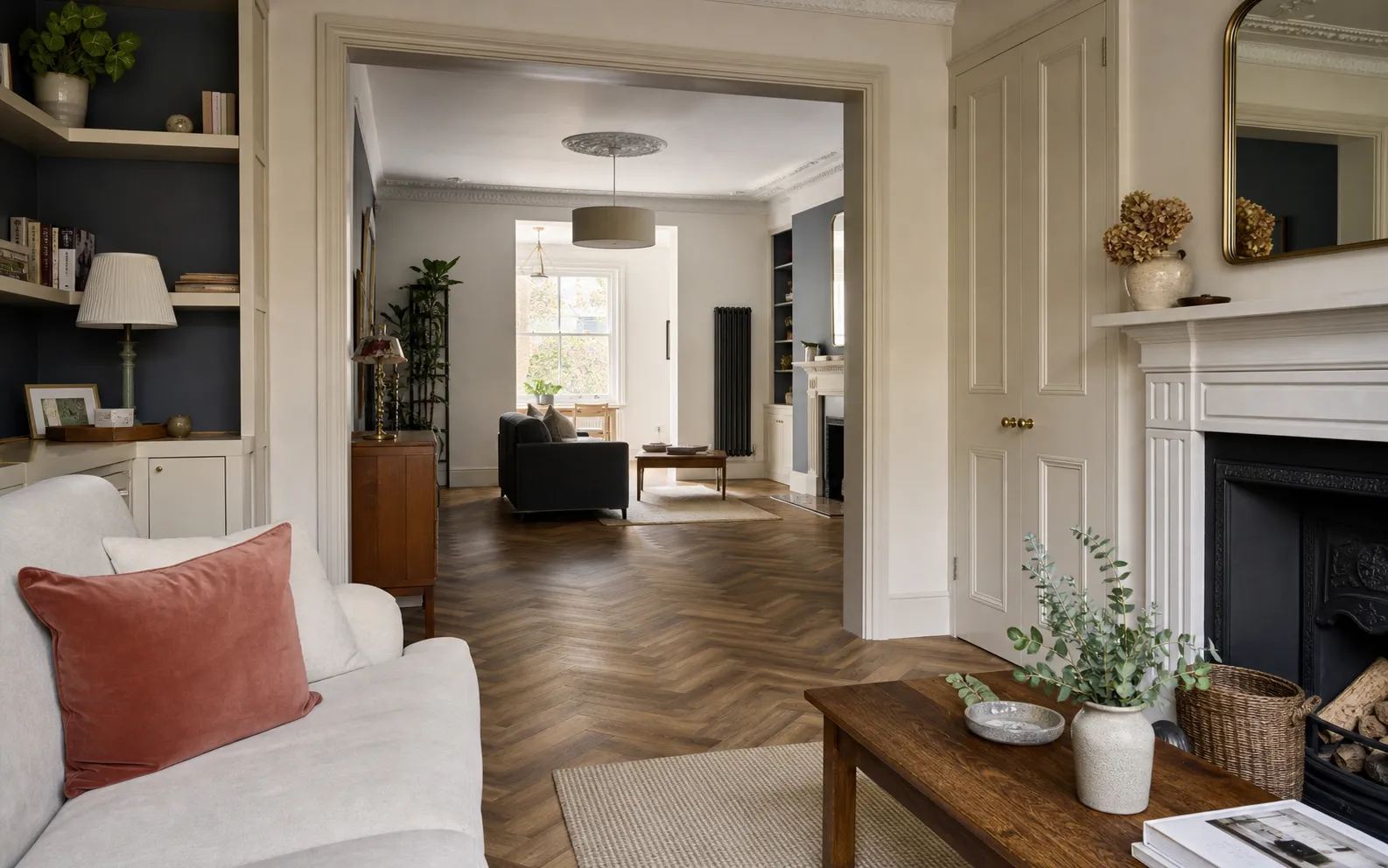 Renovated period home with connected reception rooms and restored details